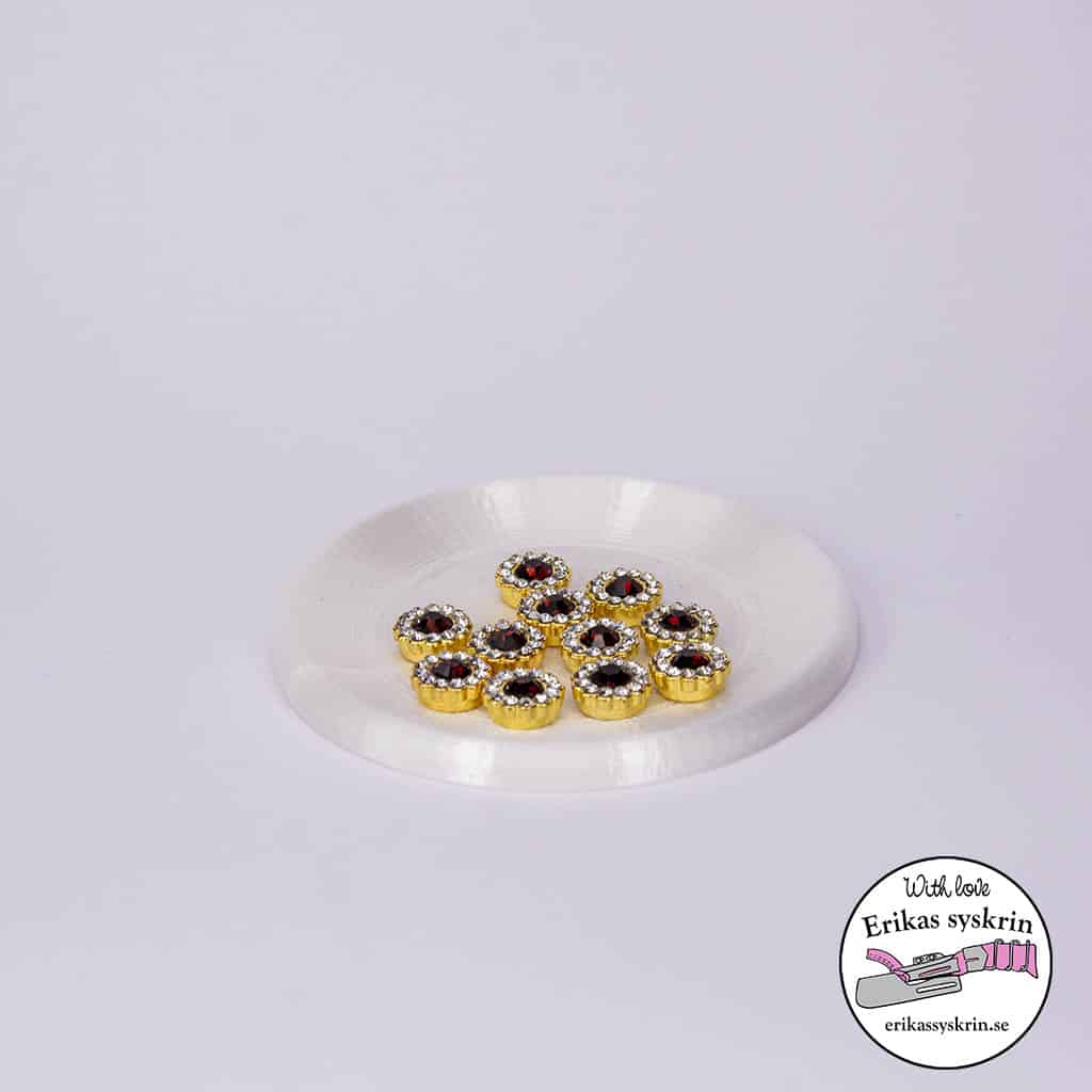 20 pieces of Strassflower "Chocolate" 12 mm