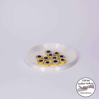 20 st Strassblomma ”Choklad” 12 mm