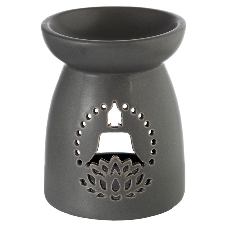 Utskuren Buddha Aromalampa i Keramik för Olja & Vax