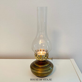 Lykta Lampa Ariana Antik Mässing 10x27cm 