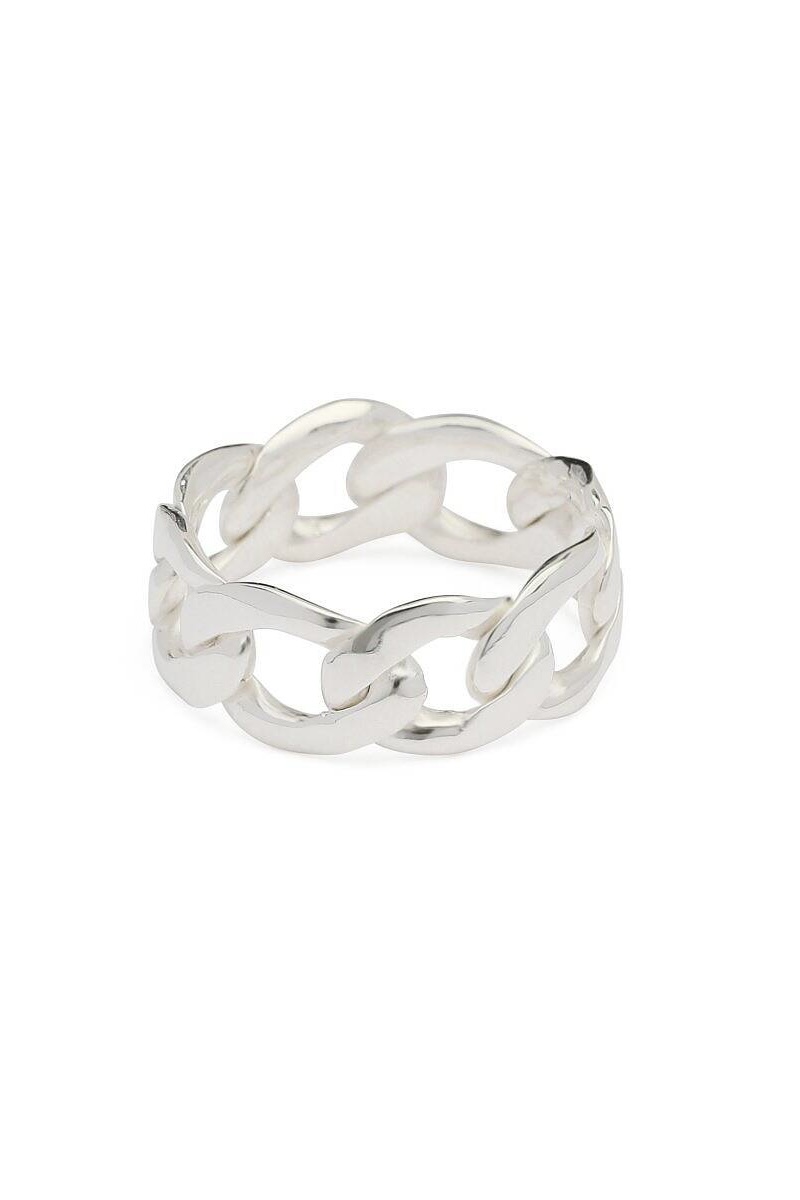 Syster P - Links Curb Chain Ring Silver