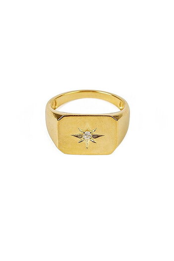 Syster P - North Star Signet Ring Gold