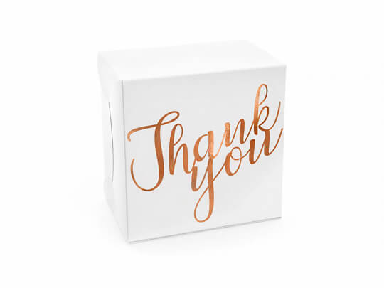 Tårtboxar | 10-pack | Vita med text i rosé -2