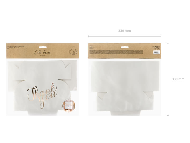 Tårtboxar | 10-pack | Vita med text i rosé -1
