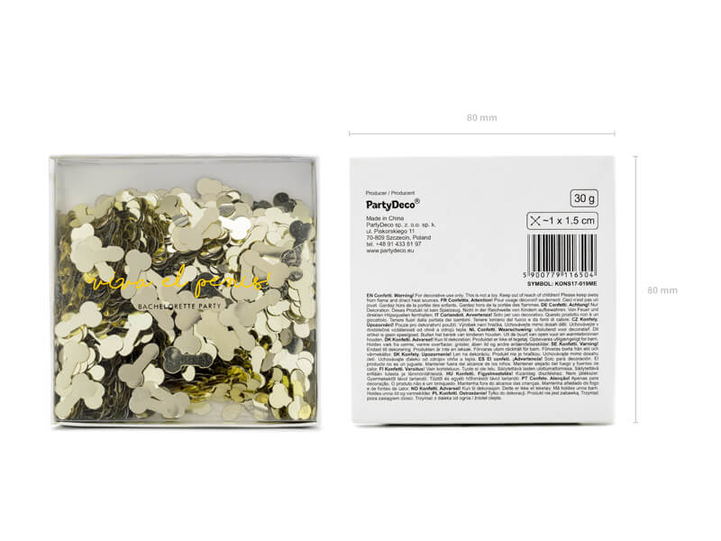 Konfetti | 30 g | Penis | Guld -1