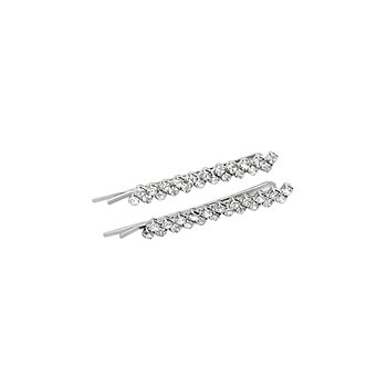 Star Hair Pin Set Silver 2 pcs