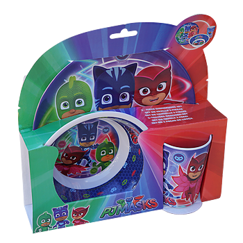 Matset PJ Mask 3 Delar - Barbo Toys