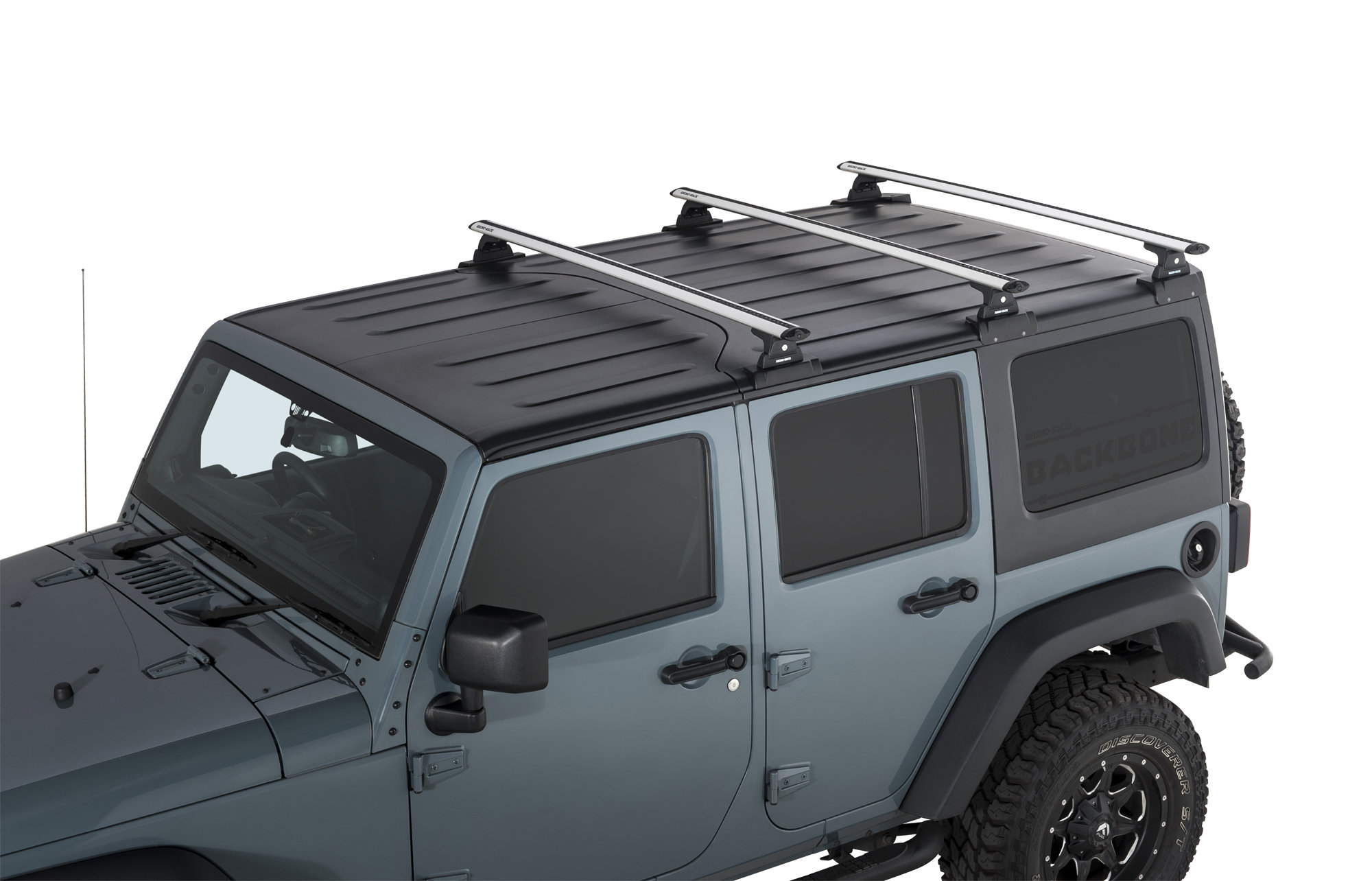 Rhino Rack Pioneer Backbone Crossbar Roof Rack W Quick Release Jku 4d