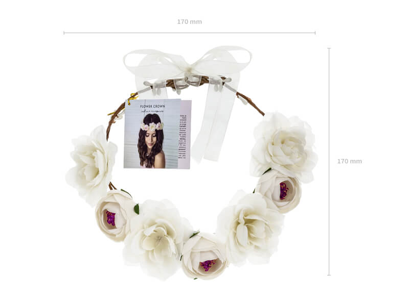 Blomkrans | Stora blommor | Vit  - 2
