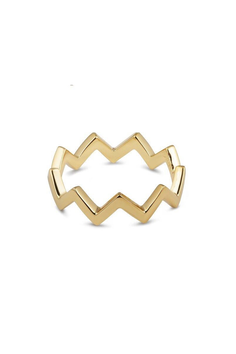 Syster P - Strict Plain Zigzag Ring Gold