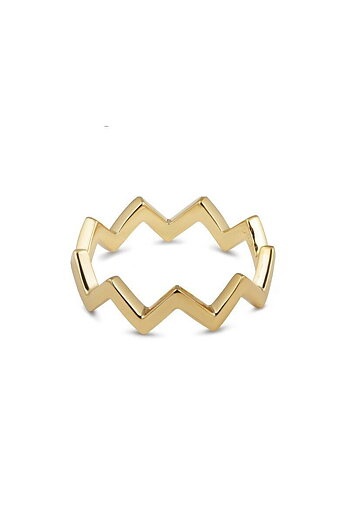 Syster P - Strict Plain Zigzag Ring Gold
