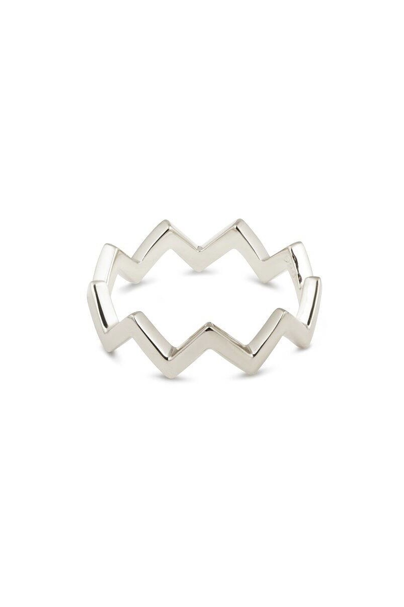 Syster P - Strict Plain Zigzag Ring Silver