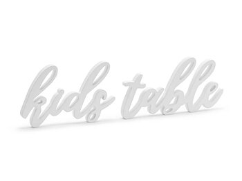 Stående träord | "Kids table" | Vit - 1