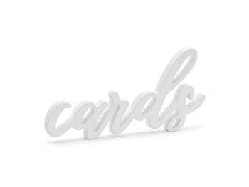 Stående träord | "Cards" | Vit - 1