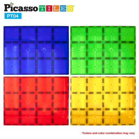 Picasso-Tiles Stor Magnetplatta, XL, 4 Bitar - 5