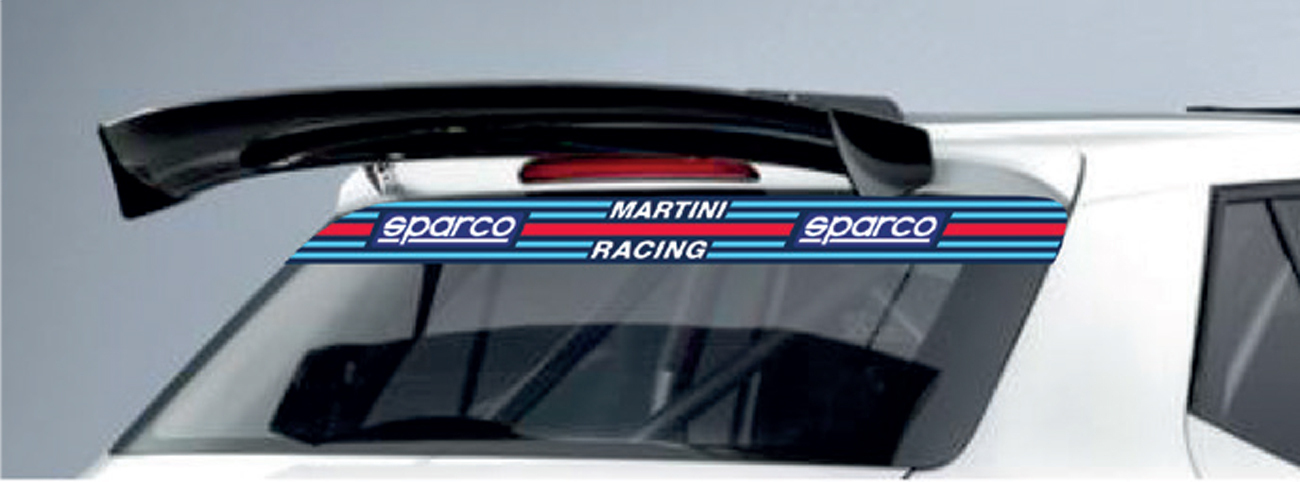 Vindrutedekal för bakruta, Sparco, Martini Racing