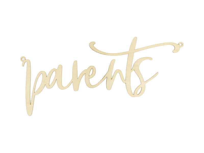 Stolskylt | "Parents" | Trä - 1