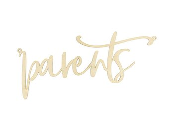 Stolskylt | "Parents" | Trä - 1