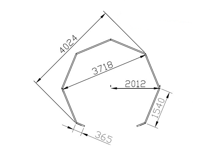 Garten shelter 12m² - 13