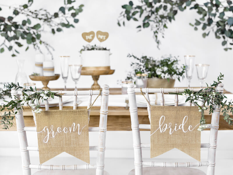 Stolshängare | "Bride" & "Groom" | Jute