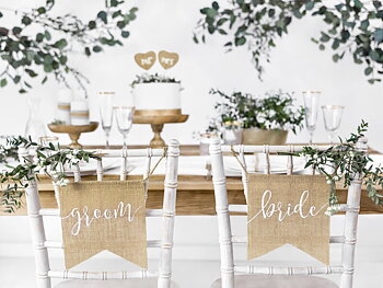 Stolshängare | "Bride" & "Groom" | Jute