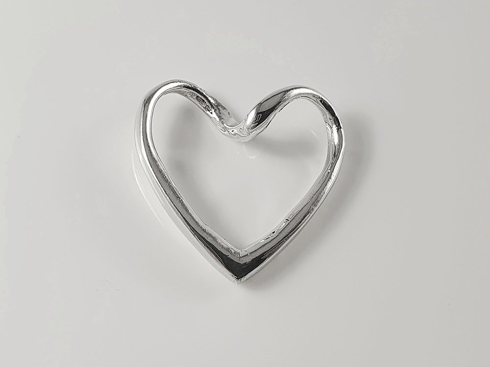 Hjärta twist ca. 18 x 16 mm, 925-silver