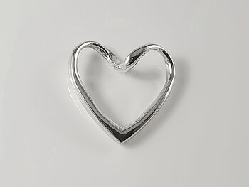 Hjärta twist ca. 18 x 16 mm, 925-silver