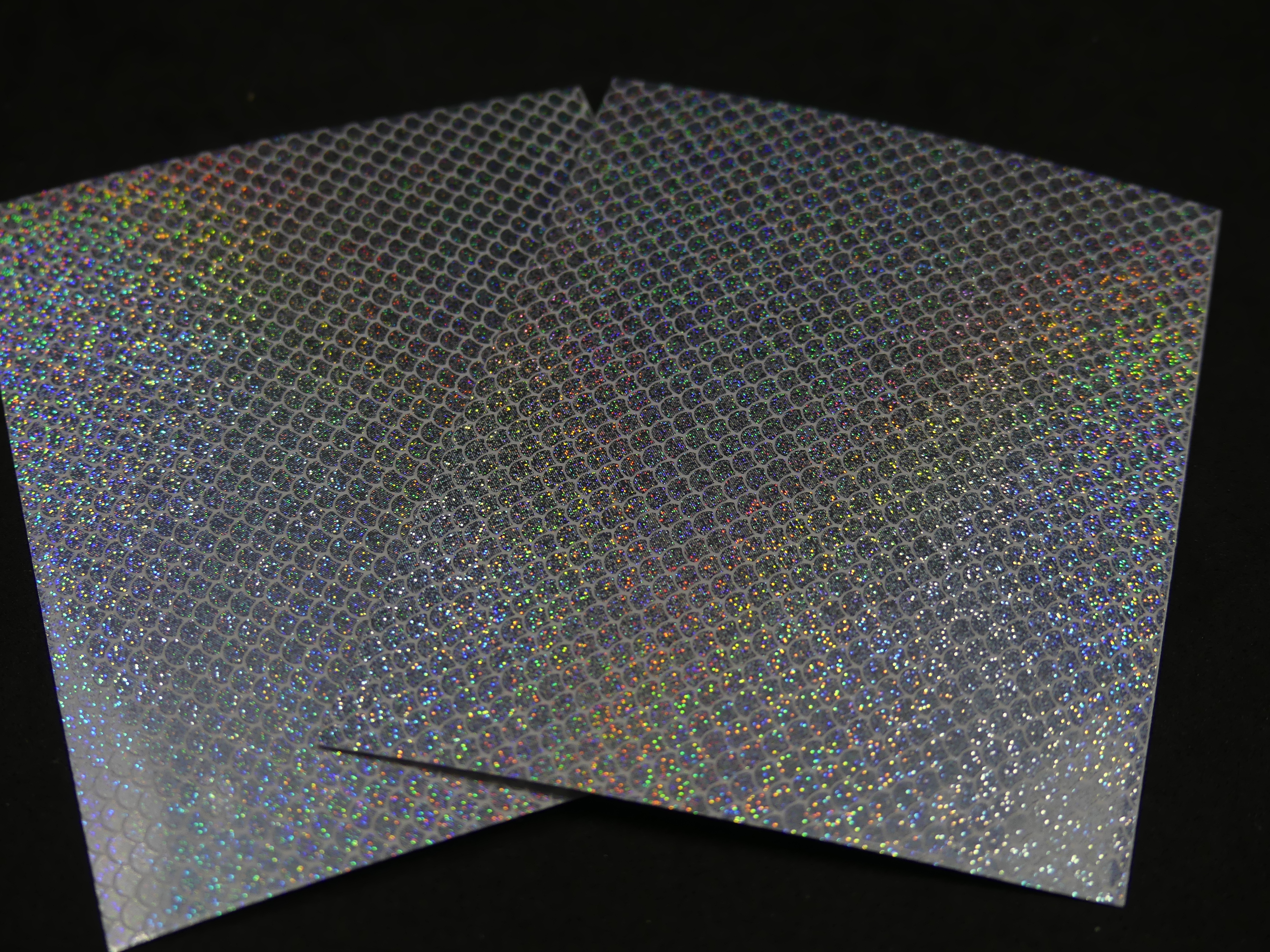 Holografische folie met vissenschub patroon - 3