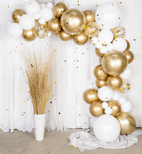 Ballongbåge Guld Chrome 5m