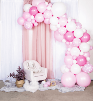 Ballongbåge 5 m Baby Rosa