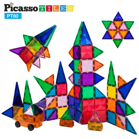 Picasso-Tiles 80 bitar med Bil - 2