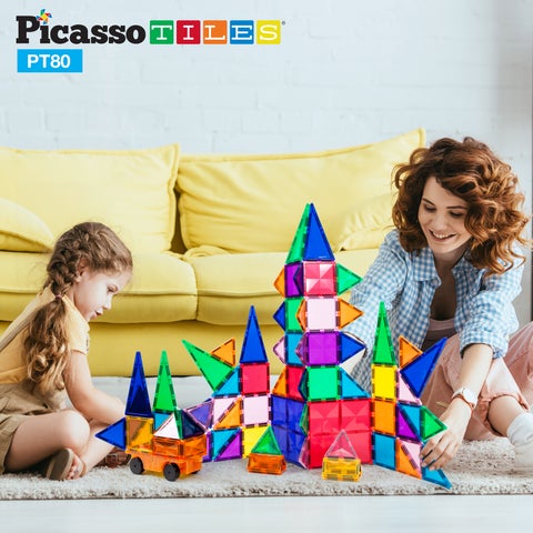 Picasso-Tiles 80 bitar med Bil - 3