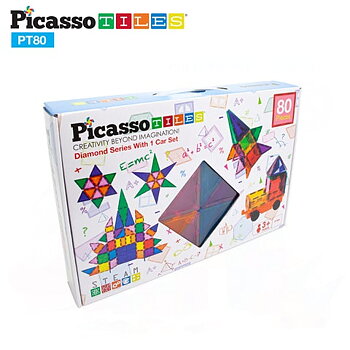Picasso-Tiles 80 bitar med Bil