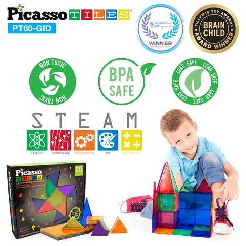 Picasso-Tiles 60 bitar Glow in the Dark - 7