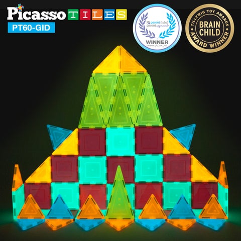 Picasso-Tiles 60 bitar Glow in the Dark - 3