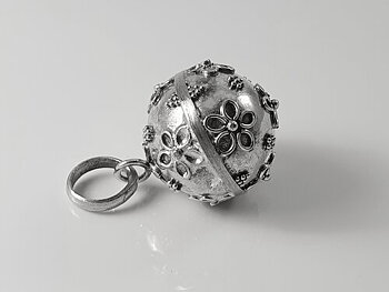 Änglapling blommor 16mm , 925-silver