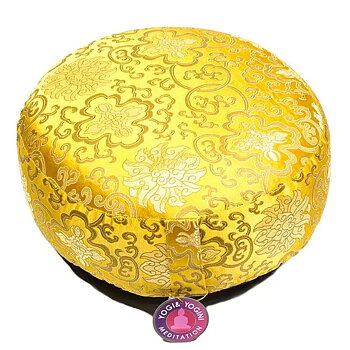 Meditationskudde - Lotus  -  Gul / Guld