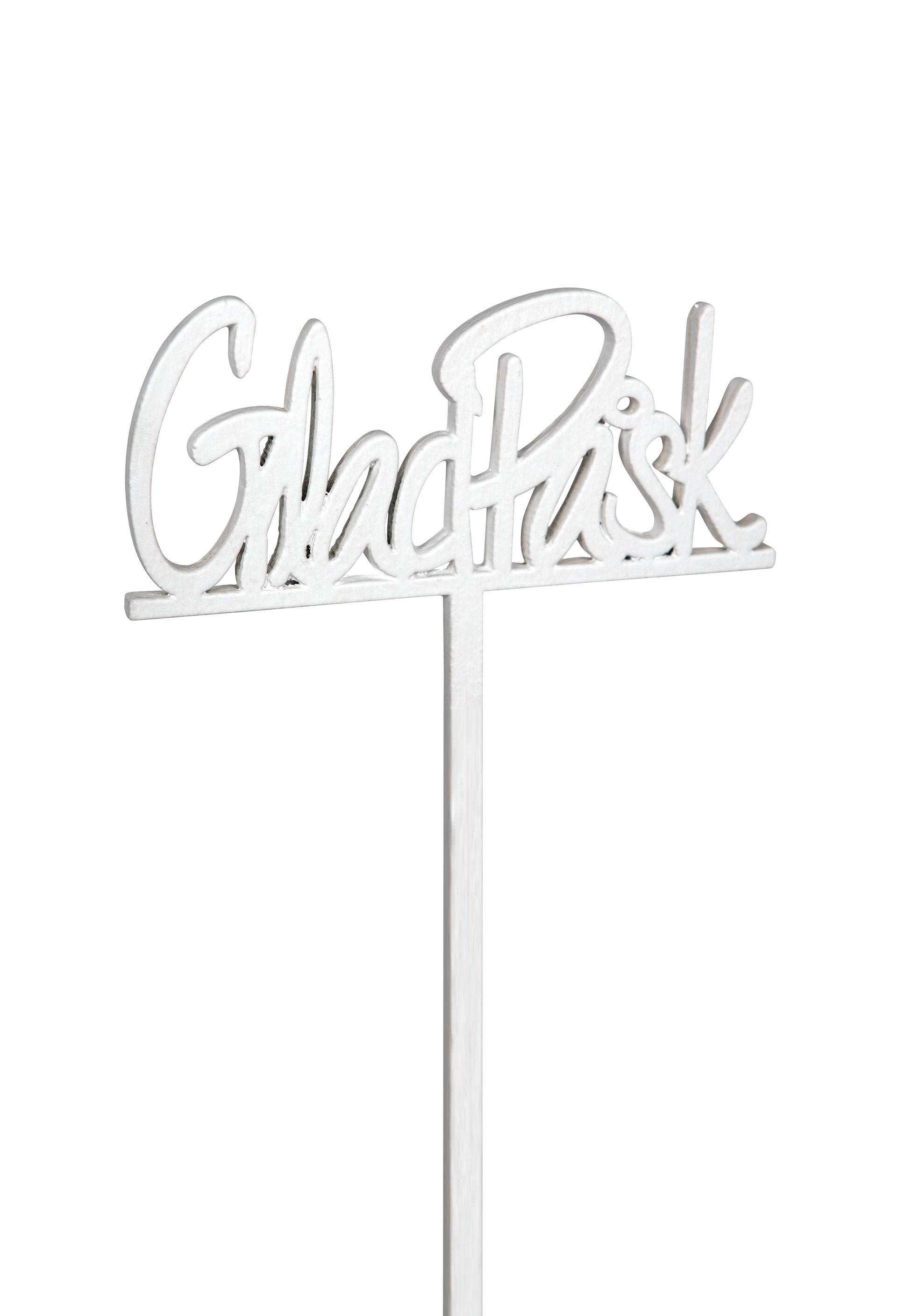 Glad Påsk/Pinne Vit - 9x4 cm - 2