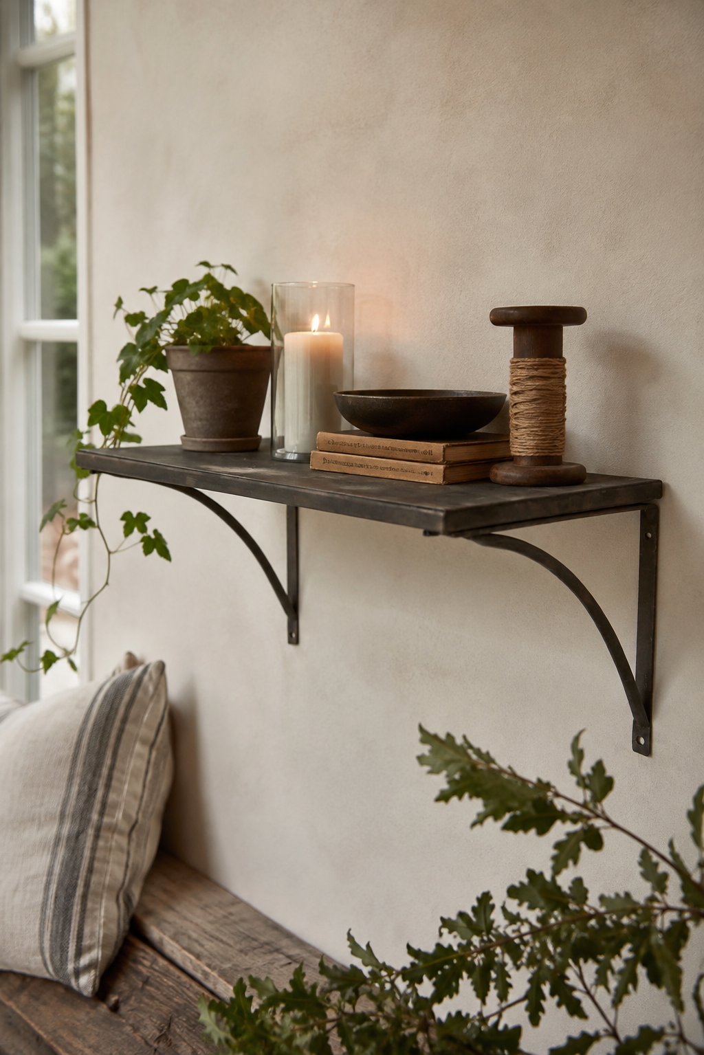 Hylla/Konsol Fällbar Metall 40x26 cm