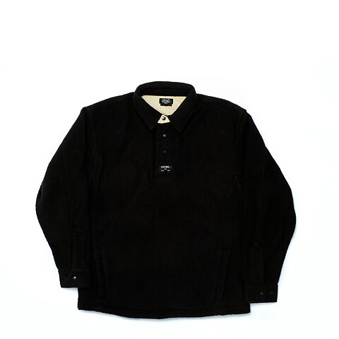 HOWL HENLEY FLEECE BLACK