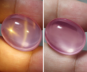 27,91 ct piedra preciosa de cuarzo rosa estrella natural inusual muy grande - 2