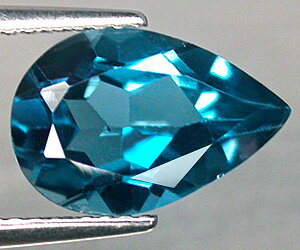 Piedra preciosa de topacio azul suizo natural genuino en forma de gota de lujo de 4,00 ct