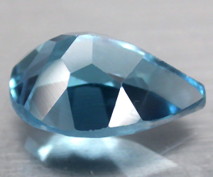 Piedra preciosa de topacio azul suizo natural genuino en forma de gota de lujo de 4,00 ct - 2