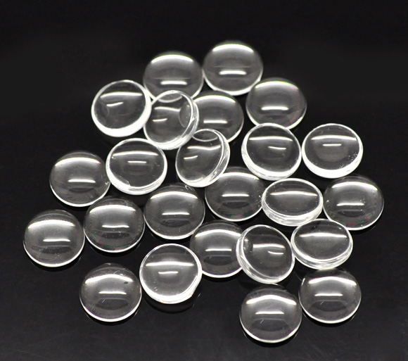 Cabochon in glass round 10x3,5mm  - 3