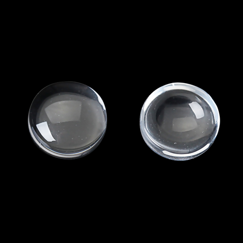 Cabochon i glas - Rund 6mm