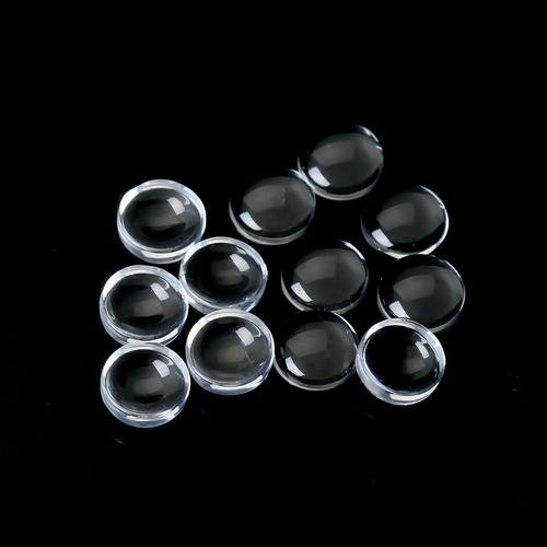 Cabochon i glas - Rund 6mm - 2