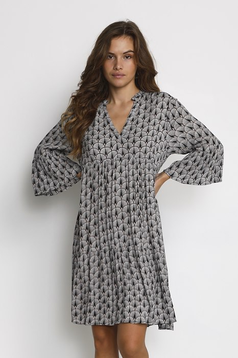 KAedita  Amber Dress  Black/Chalk/Rose Kaffe - 2
