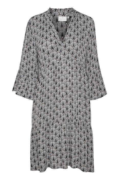 KAedita  Amber Dress  Black/Chalk/Rose Kaffe