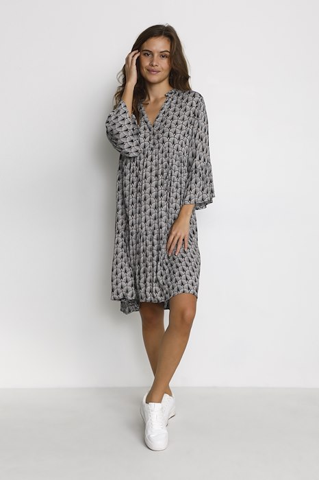 KAedita  Amber Dress  Black/Chalk/Rose Kaffe - 5