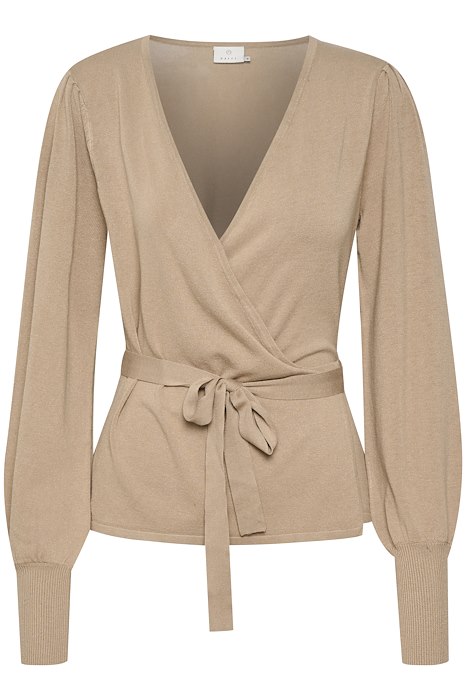KAanno Astrid Wrap Cardigan Savanna Tan Kaffe